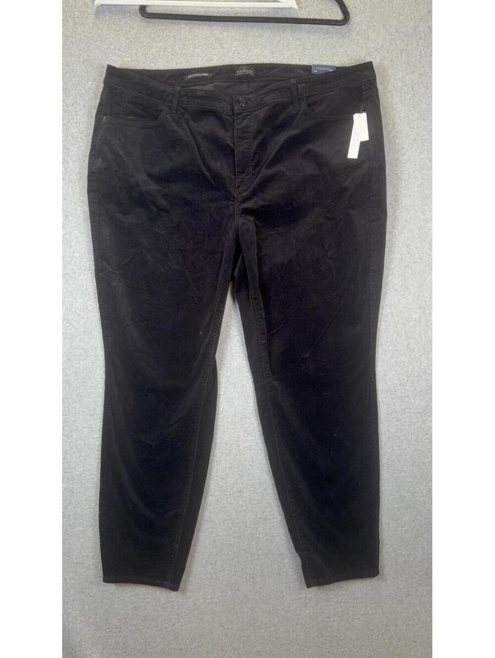 Brand New Talbots Women's Size 22W Black Corduroy Jeggings High Waist Skinny